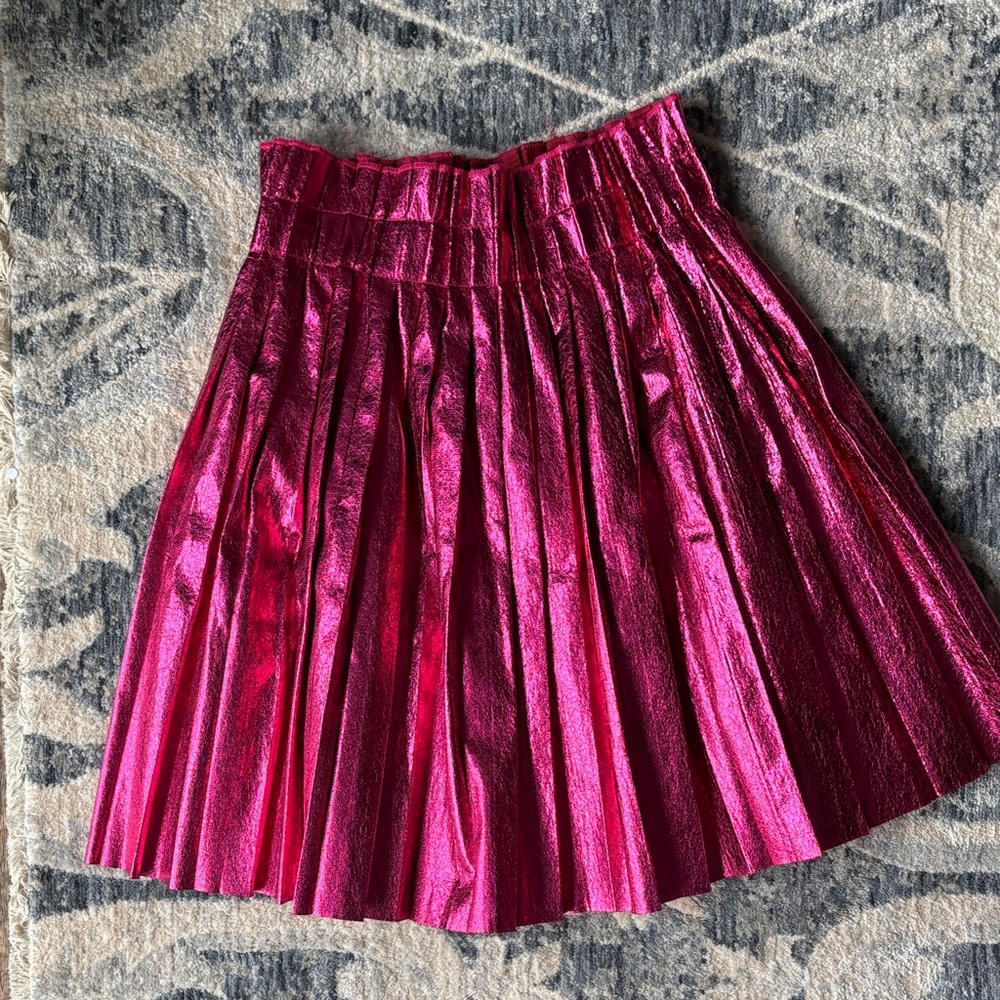 Foil Pleated Skirt